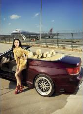 比基尼粉紅誘惑美車模