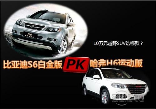 10萬元SUV選哪款？比亞迪S6白金版VS哈弗H6運動版