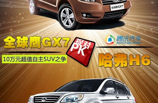 全球鷹GX7對比哈弗H6 超值自主SUV之爭