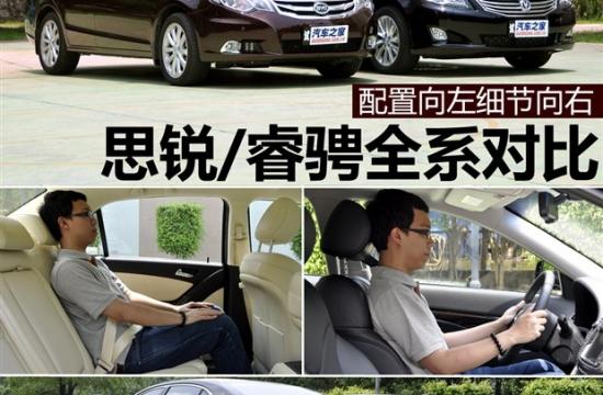 配置向左細節(jié)向右 思銳/睿騁全系對比