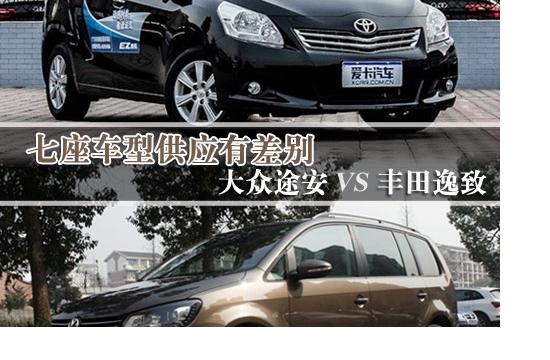 7座車型供應有差別 大眾途安vs豐田逸致