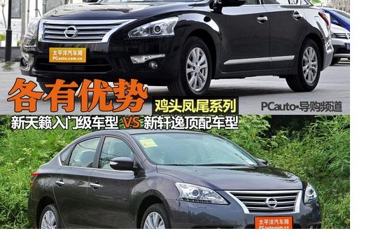 雞頭好鳳尾強(qiáng) 新天籟入門級比新軒逸頂配