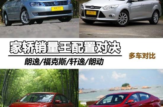 家轎銷量王配置對(duì)決 朗逸/?？怂?朗動(dòng)等