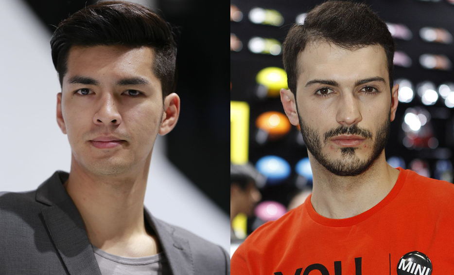 男人嫉妒女人尖叫 車展男模誘惑全場