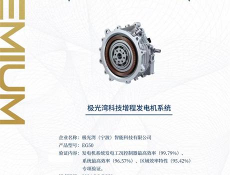 浩思動(dòng)力氮化鎵增程發(fā)電系統(tǒng)獲中汽研認(rèn)證 控制器最高效率突破99.79% 北京車展首秀