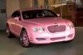 特別定制 名模希爾頓的粉色賓利歐陸GT